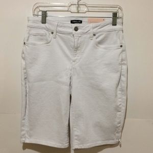 NYDJ Curves 360  Bermuda Shorts White Sz 6 NWT